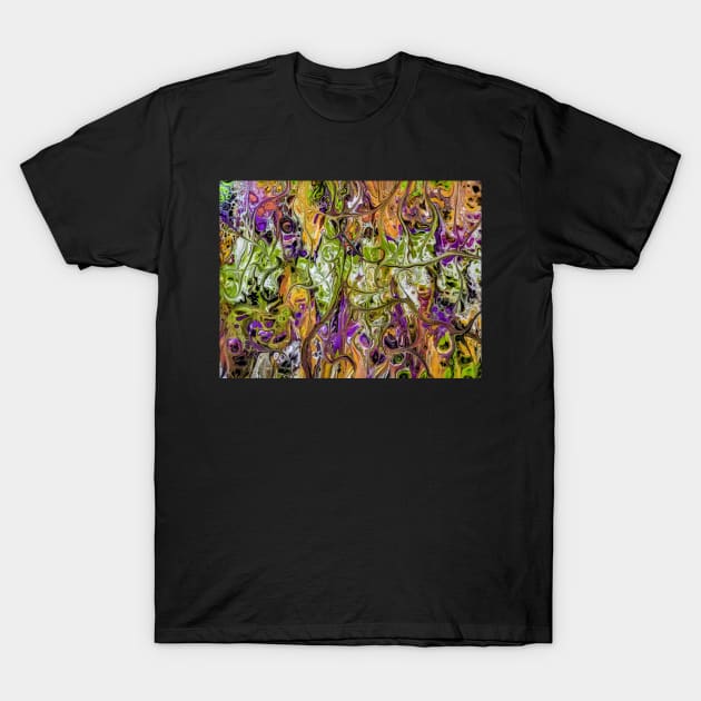 Halloween Colors Abstract T-Shirt by Klssaginaw